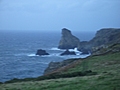 Blurry cornish rocks