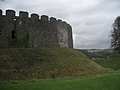 Restormel Castle 36: Castle wall from the outside 2