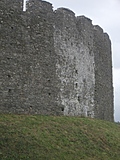 Restormel Castle 37: Castle wall from the outside 3