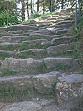 Rough stone steps