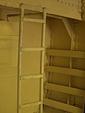 Metal ladder in a ship