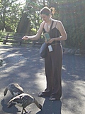 Susie enjoyed feeding the ducks
