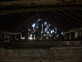 Inside an old barn