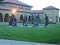 Statues in courtyard