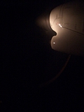 Plane engine at night