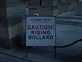 Caution: Rising Bollard