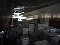 Boxes in storage
