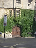 Door through ivy-covered wall 2