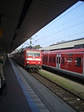 Train arriving at the platform