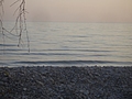 Gentle waves at sunset