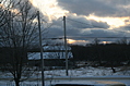 Sunset over the barn