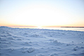 Snowy beach