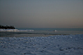 Pastel skies and floating snow