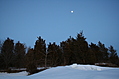 Winter forest with full moon 3