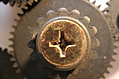 Cogs 18: brass screw From above
