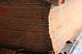 Corner of a 1663 leather-bound book 2