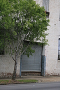 Old metal garage door