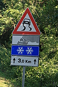 Snow ahead!  Straight above you!