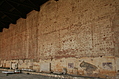 Wall without frescoes