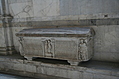 Rectangular fluted sarcophagus