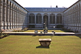 Blurry cloistered quadrangle
