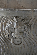 Stone lion's head with ring 2