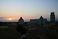 View from the Hotel Balcony 1: Pisa Sunset