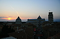 View from the Hotel Balcony 3: Pisa Sunset