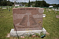 Engraved tombstone