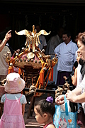 The mikoshi enters