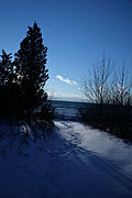 Path to the beach, sloping version