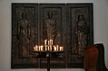 Bronze Triptych with Candles 2