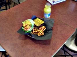 [picture: Colourful burger]