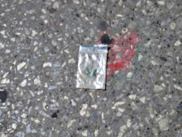 [picture: Abandoned cannibis packet]