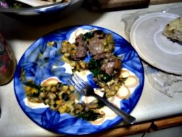 [picture: Half-eaten dinner]