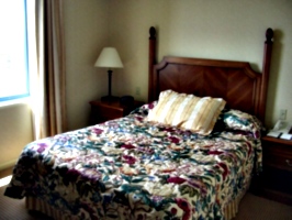 [picture: Hotel bed.]