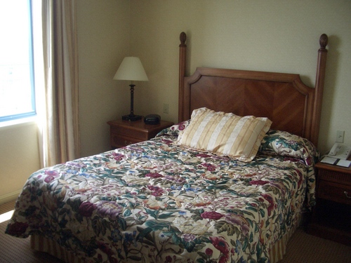 [Picture: Hotel bed.]