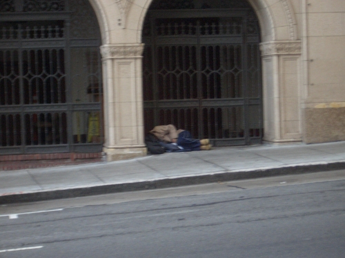 [Picture: Homeless in riches]