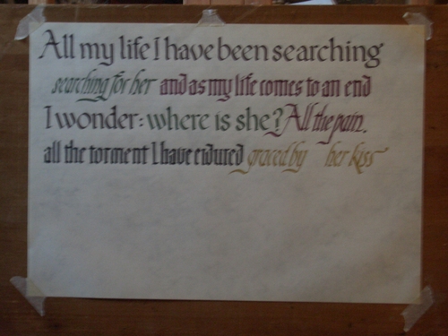 [Picture: All my life I have been searching]