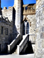[picture: Stone steps to balcony]