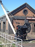 [Picture: Vintage dockyard crane]