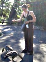 [picture: Susie enjoyed feeding the ducks]
