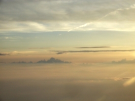 [picture: Sunrise from the 'plane]