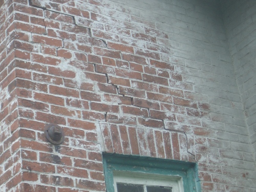 [Picture: Above the vestibule window: closer view]