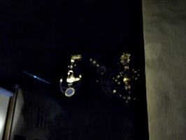[picture: Shop sign in the dark]