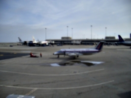 [picture: Parked plane, fuzzy mode]