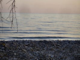 [picture: Gentle waves at sunset]