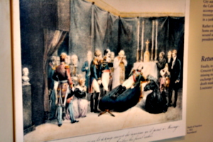 [picture: Napoleon on his death bed.]