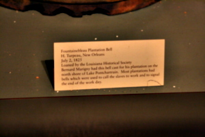 [picture: Fountainebleau Plantation Bell 3: the caption]