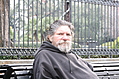 [Picture: Man on bench 1]